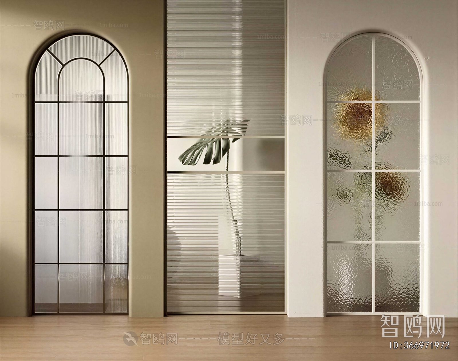 French Style Glass Screen Partition