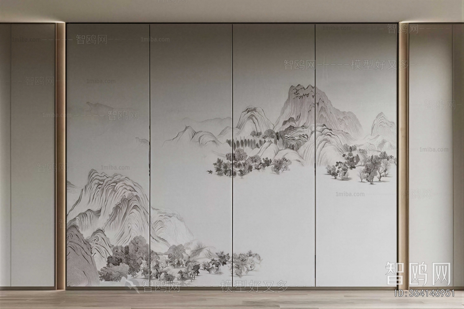 New Chinese Style TV Wall