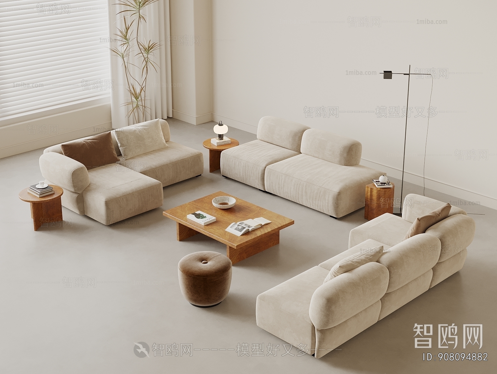 Wabi-sabi Style Sofa Combination