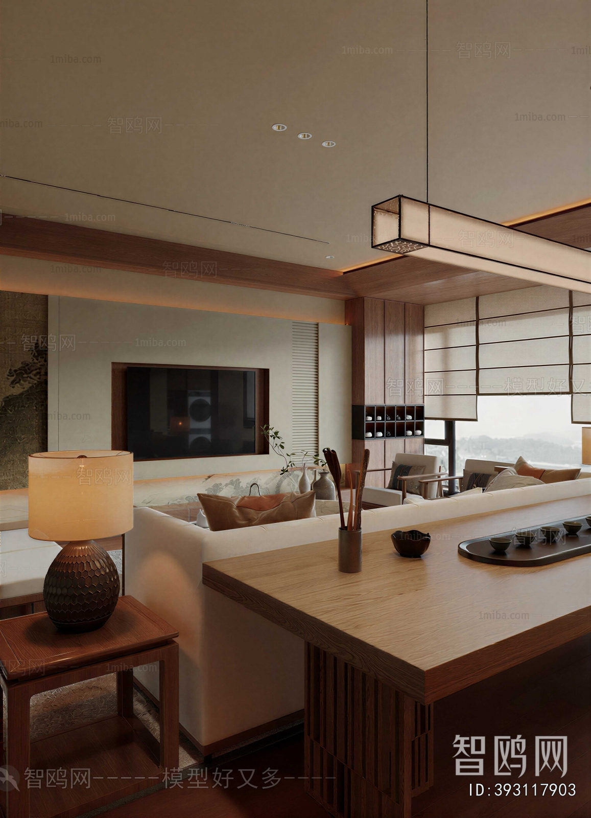 New Chinese Style A Living Room