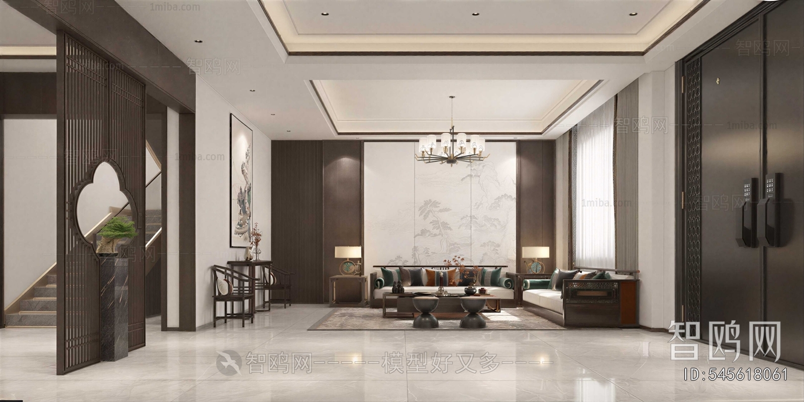 New Chinese Style A Living Room