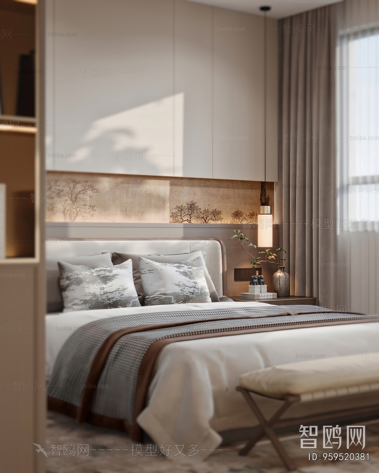 New Chinese Style Bedroom