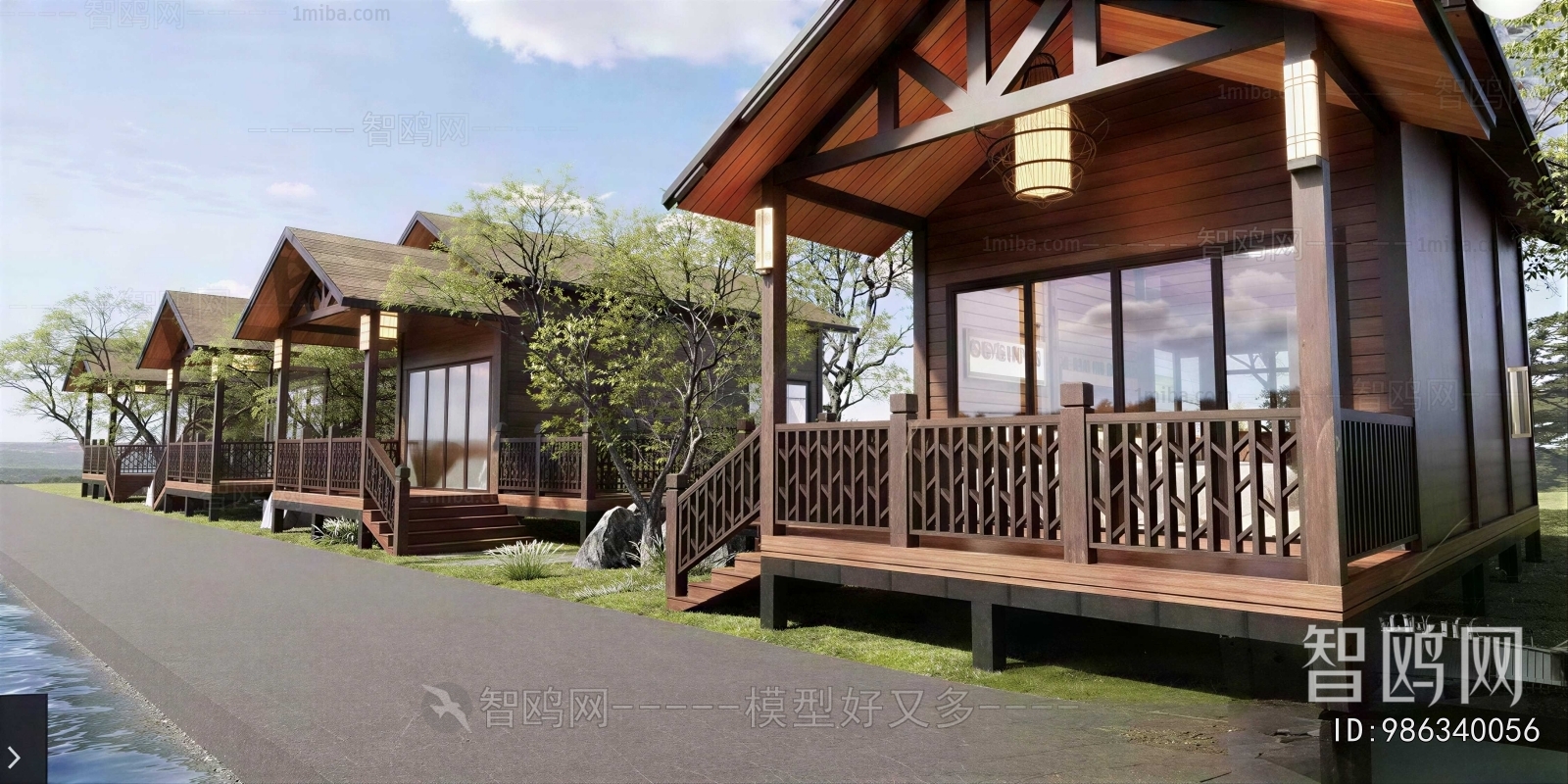 New Chinese Style Appearance Of Commercial Building