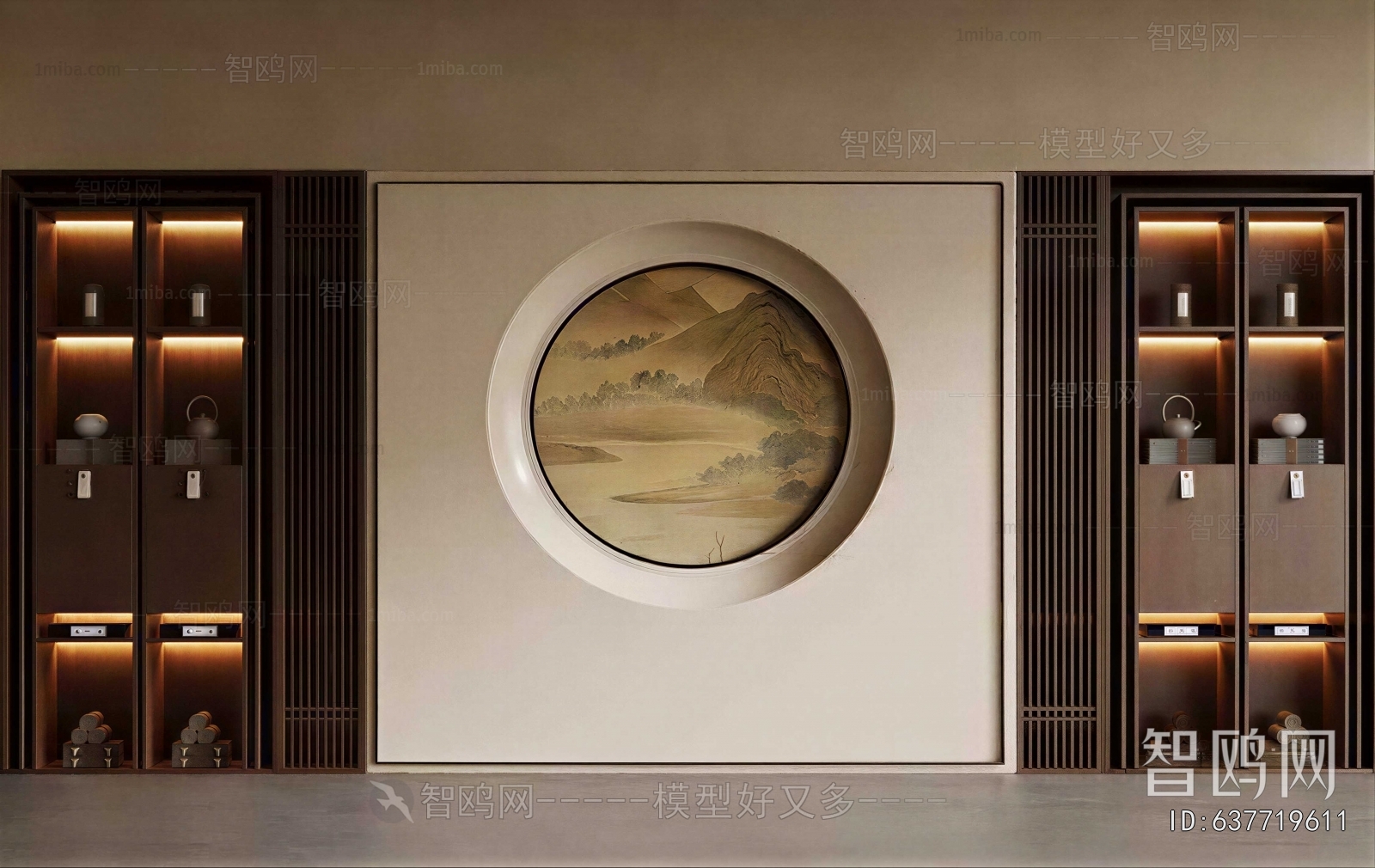 New Chinese Style TV Wall