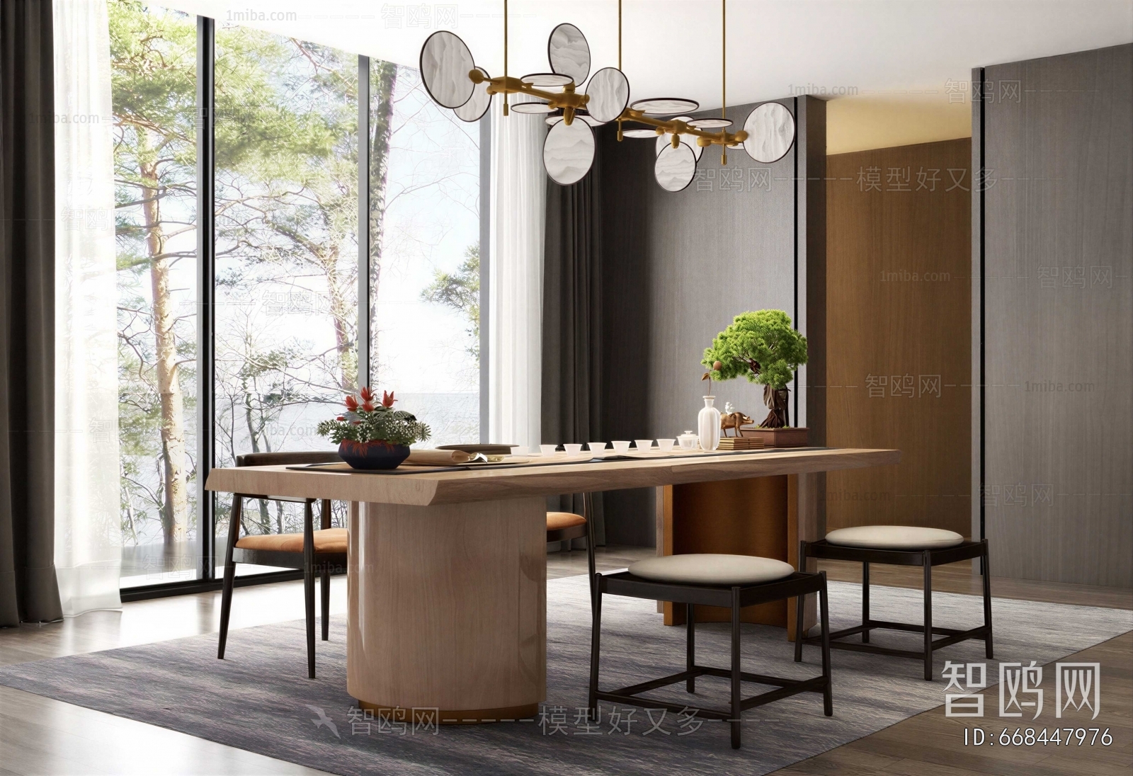 New Chinese Style Dining Room