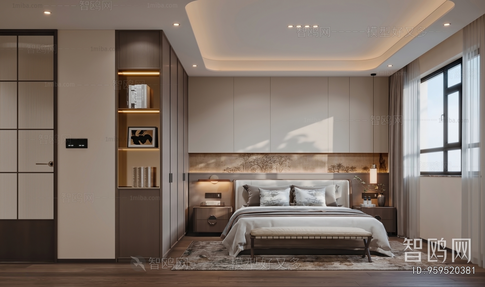 New Chinese Style Bedroom