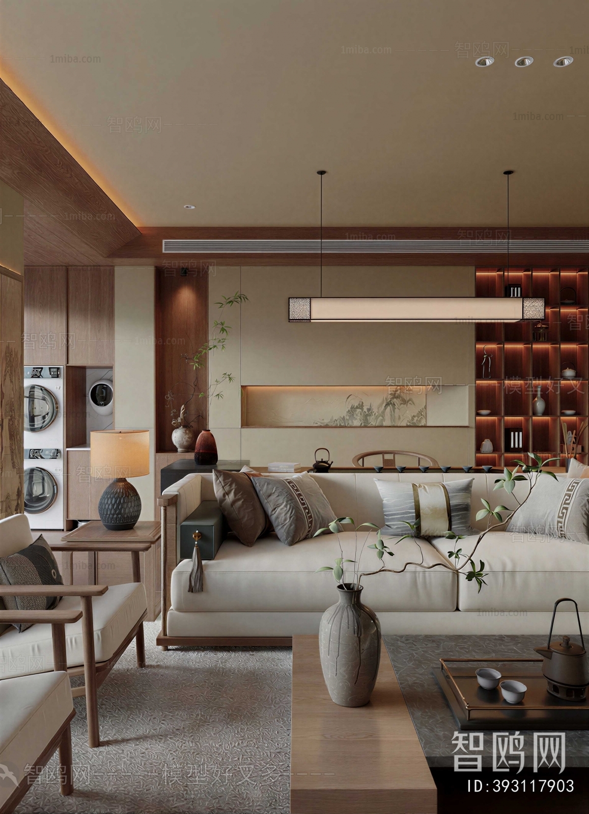 New Chinese Style A Living Room