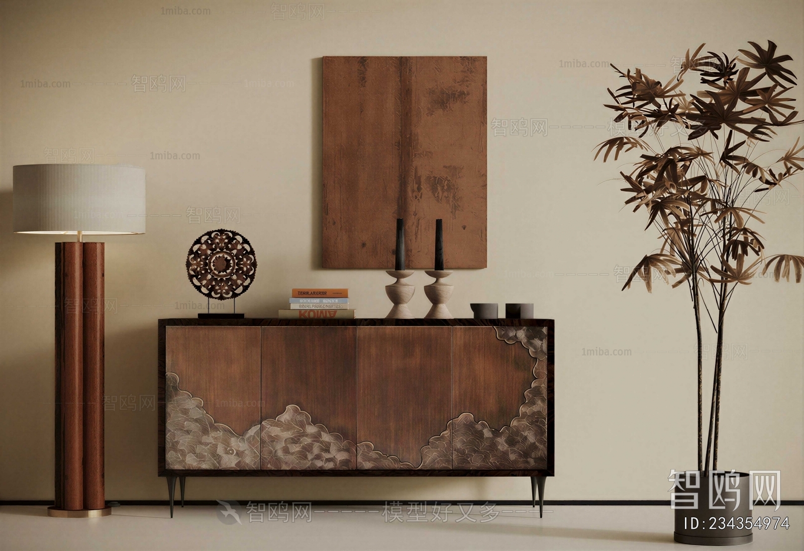 Wabi-sabi Style Entrance Cabinet