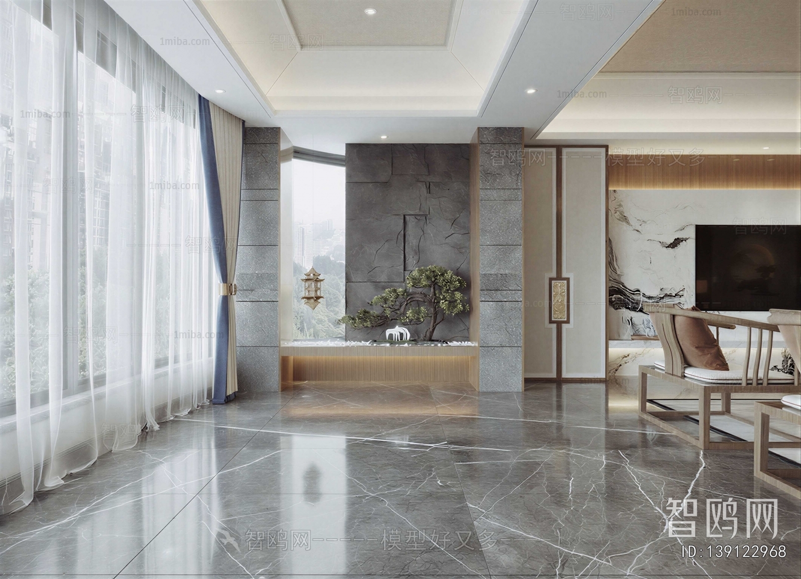 New Chinese Style Leisure Balcony