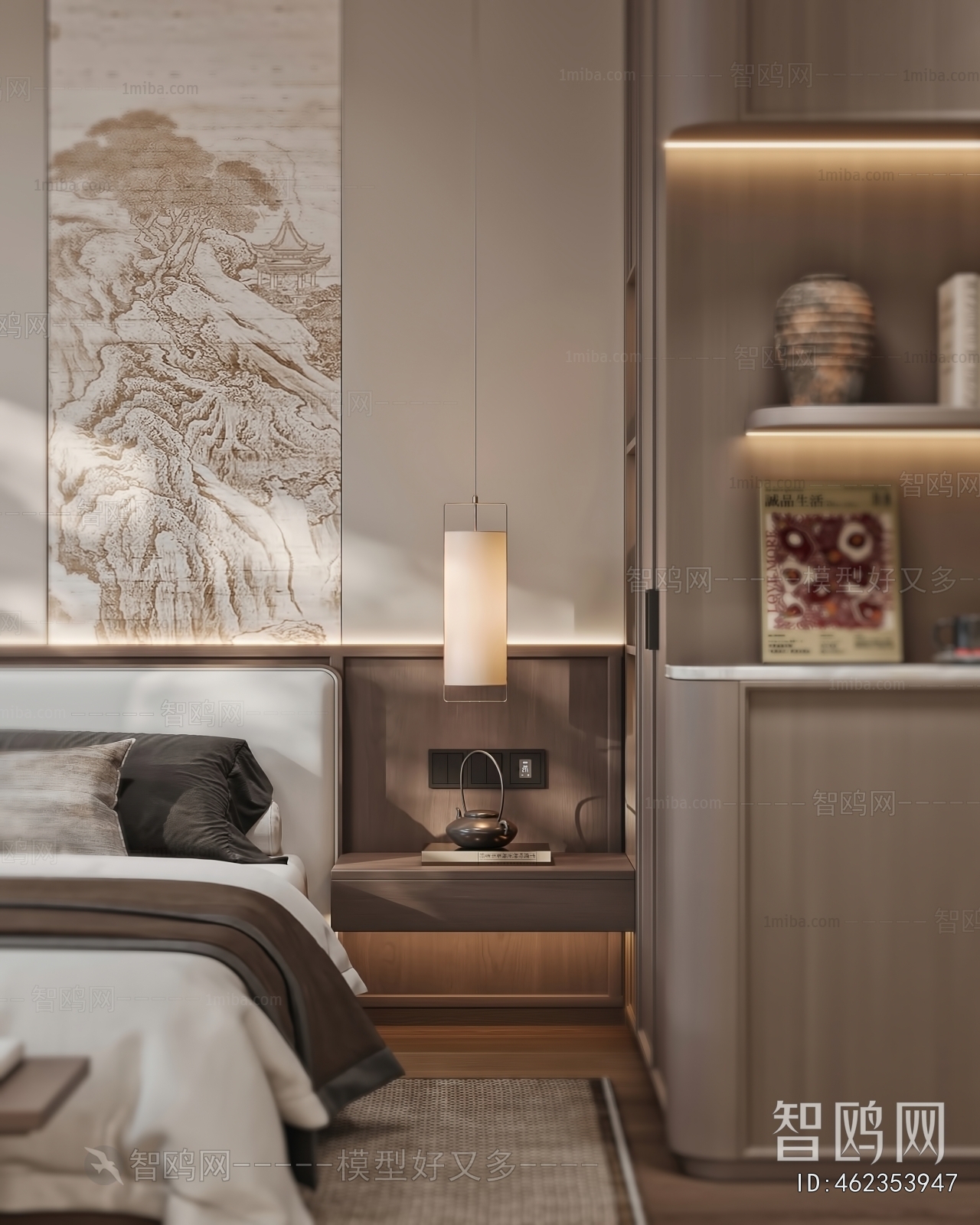 New Chinese Style Bedroom