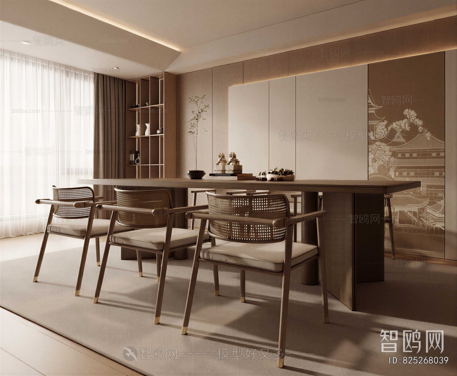 New Chinese Style A Living Room