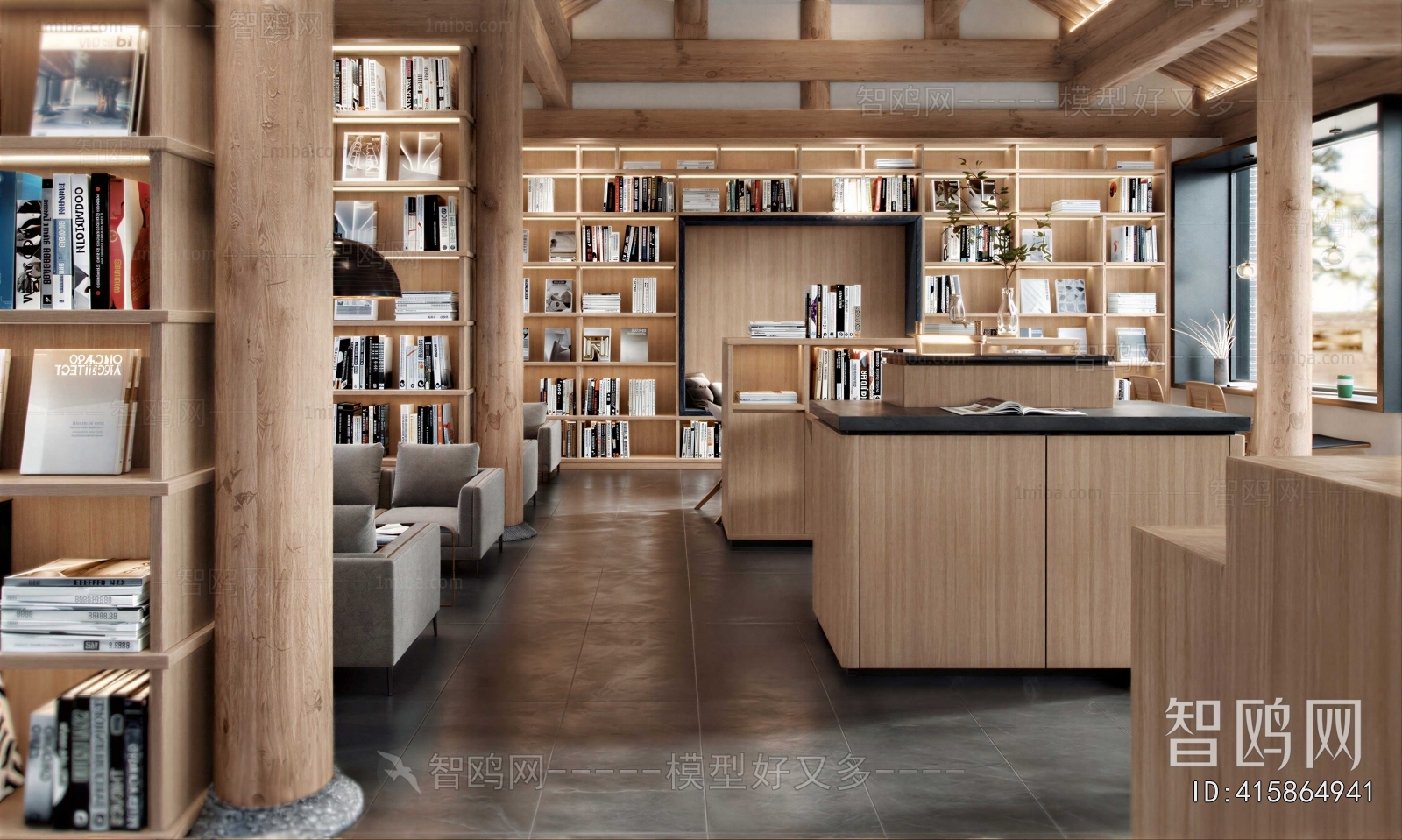 Modern Bookstore Book Bar