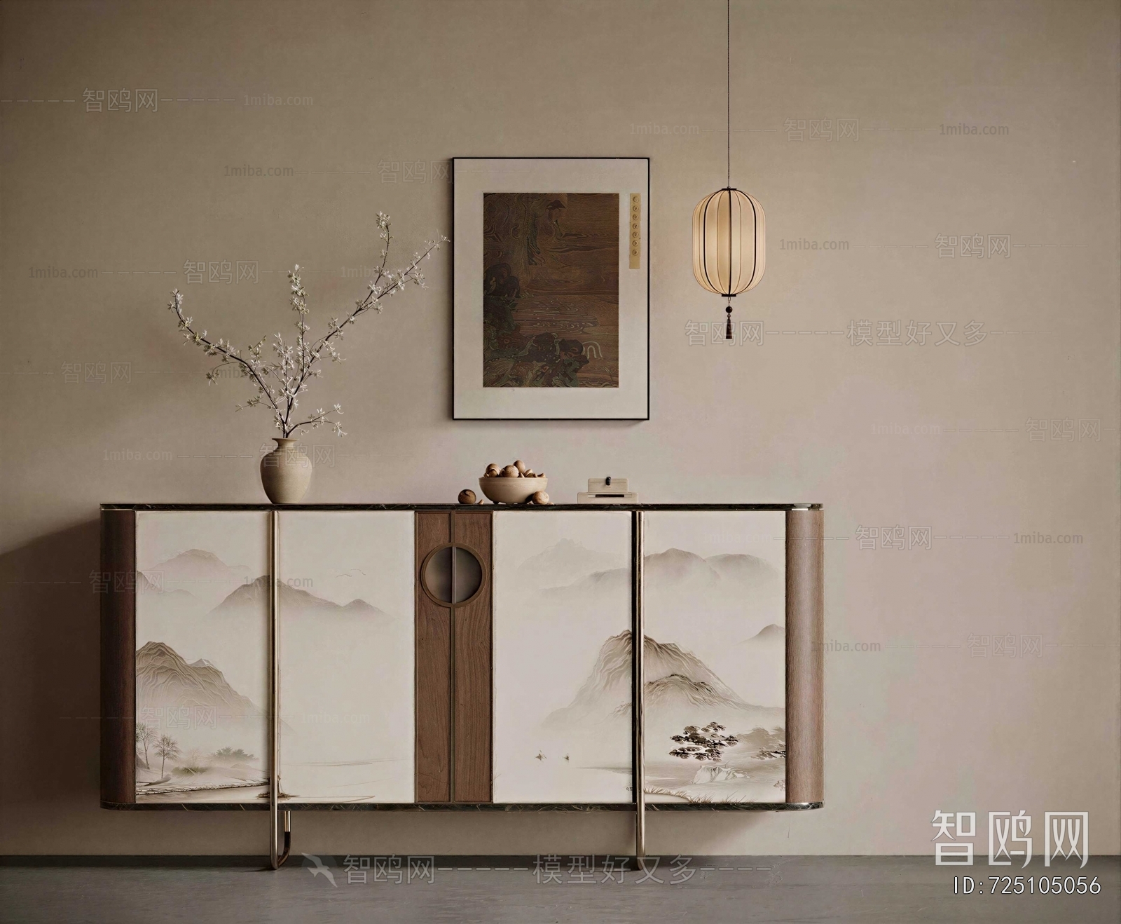 New Chinese Style Side Cabinet