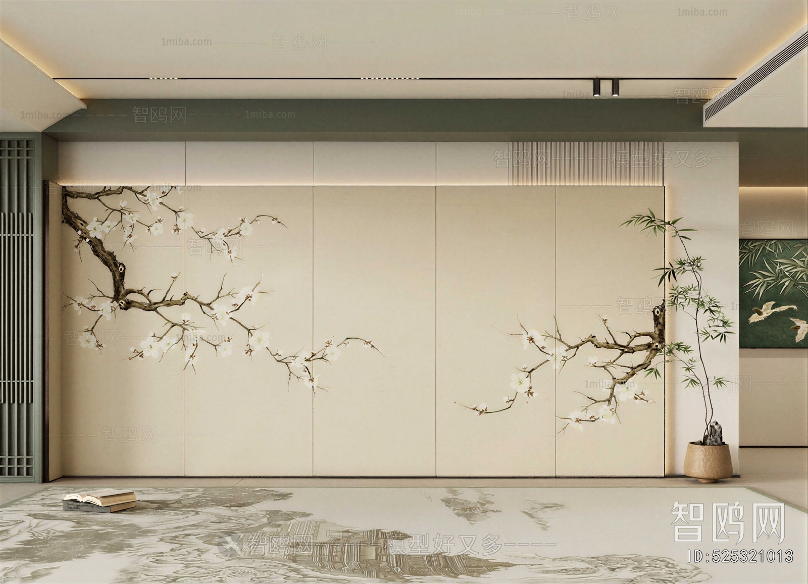 New Chinese Style TV Wall