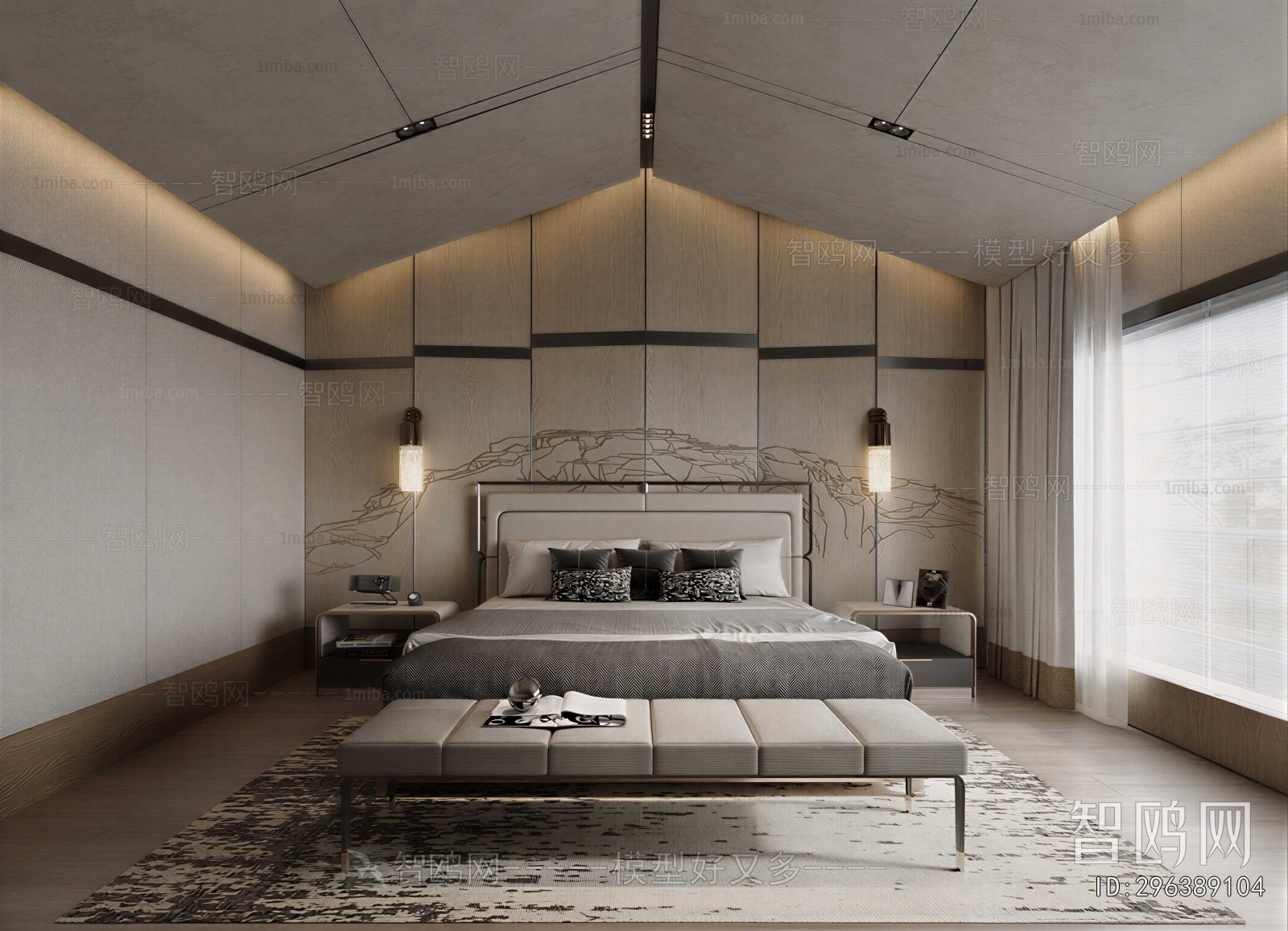 New Chinese Style Bedroom