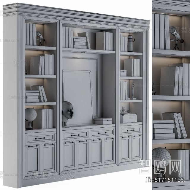 Simple European Style Bookcase