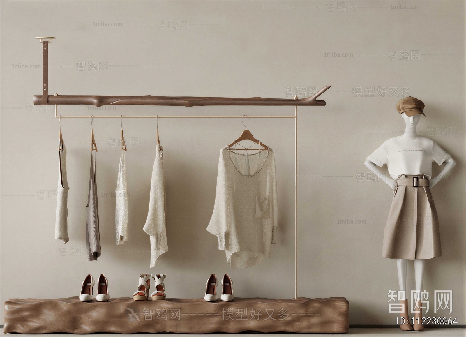 Wabi-sabi Style Coat Hanger