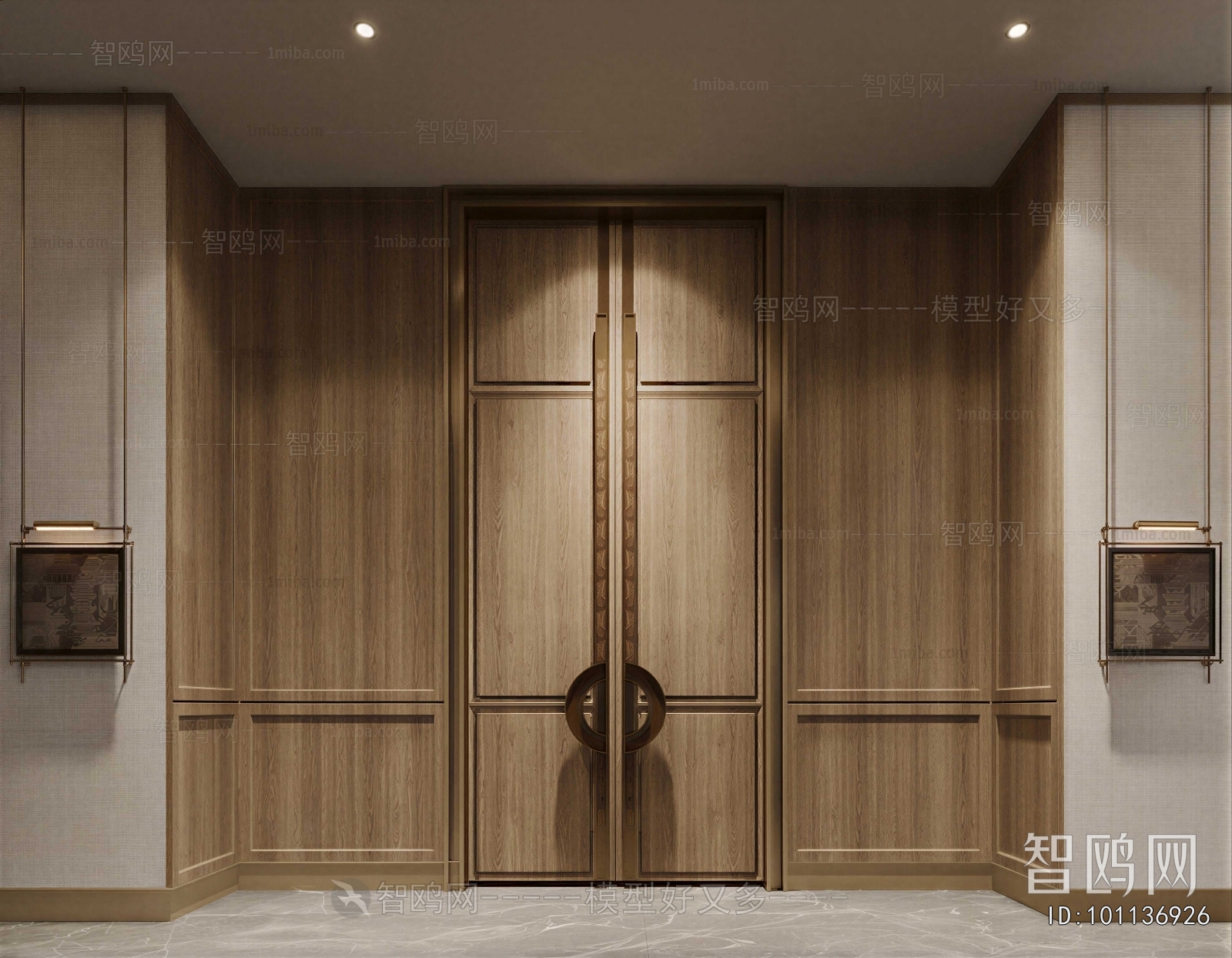 New Chinese Style Double Door