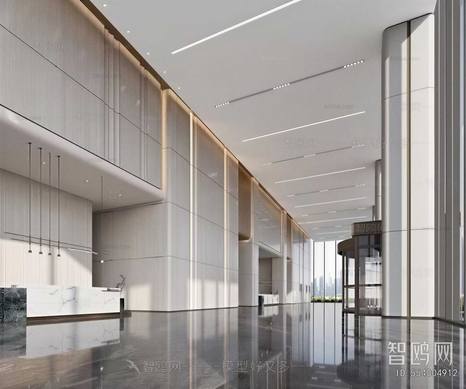 Modern Office Reception Desk