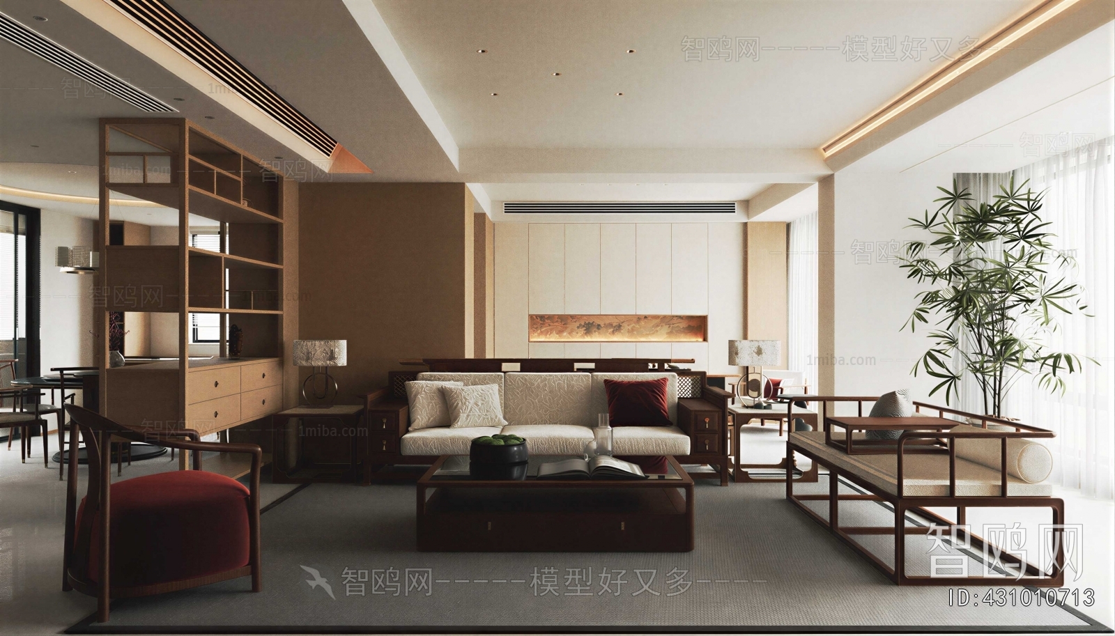 New Chinese Style A Living Room