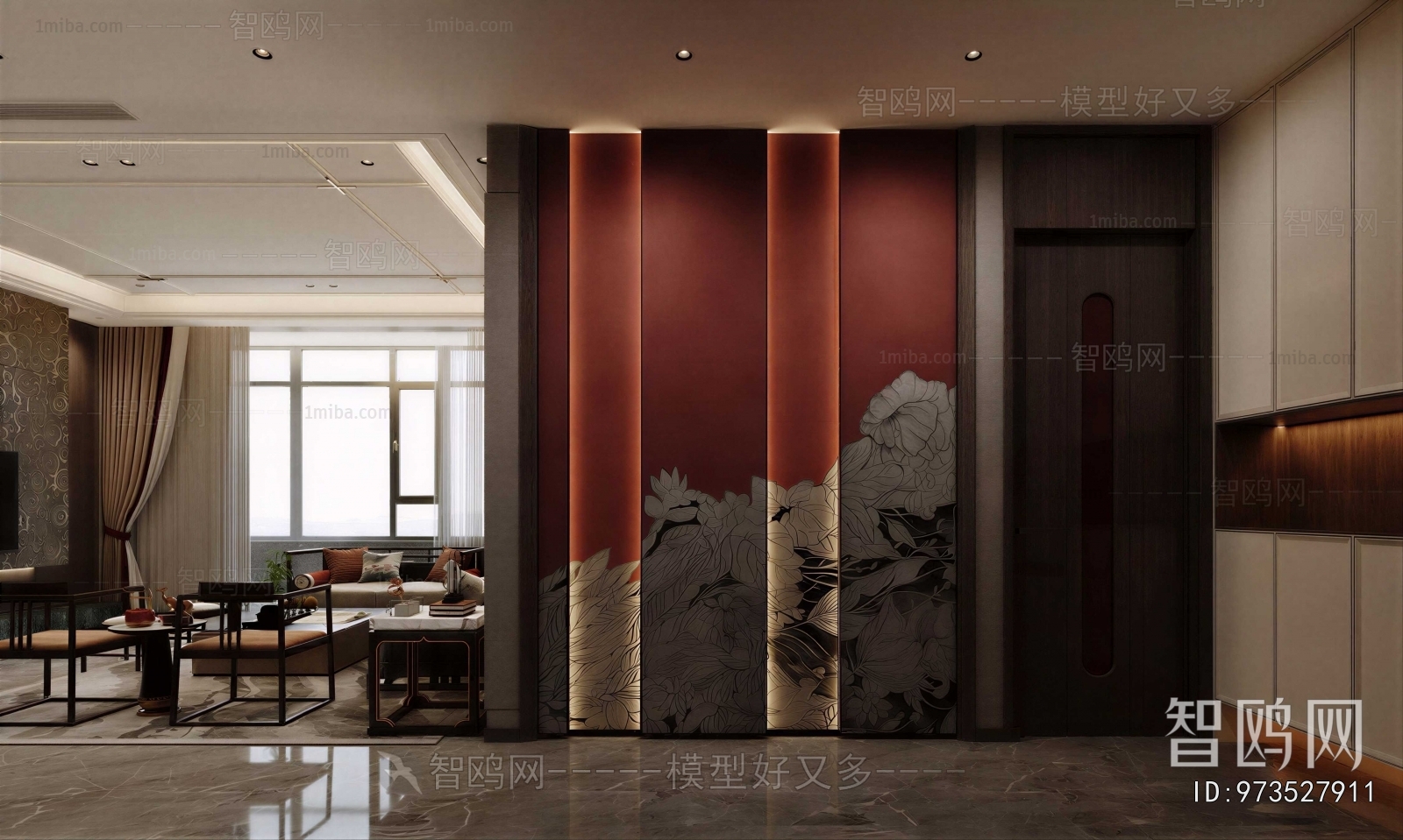 New Chinese Style A Living Room