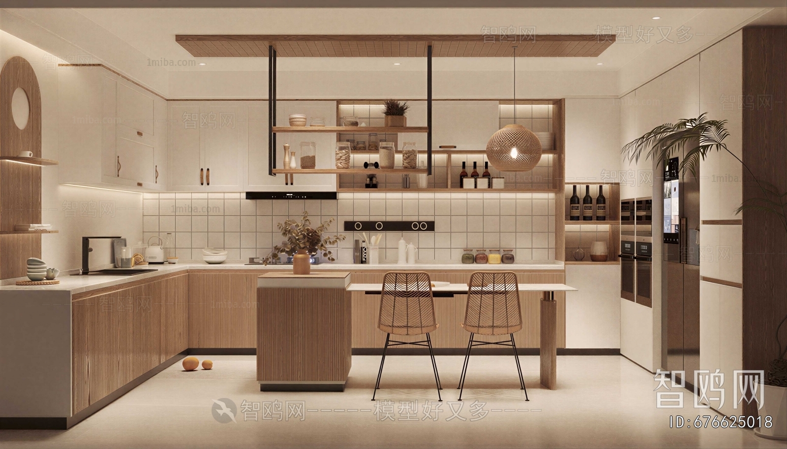 Nordic Style Open Kitchen