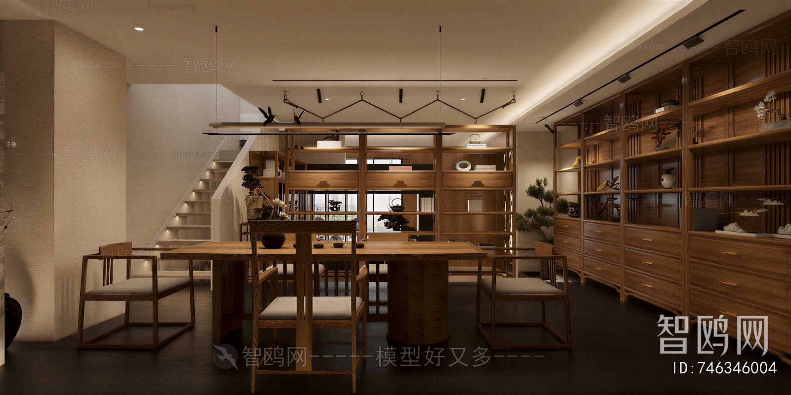 New Chinese Style Study Space