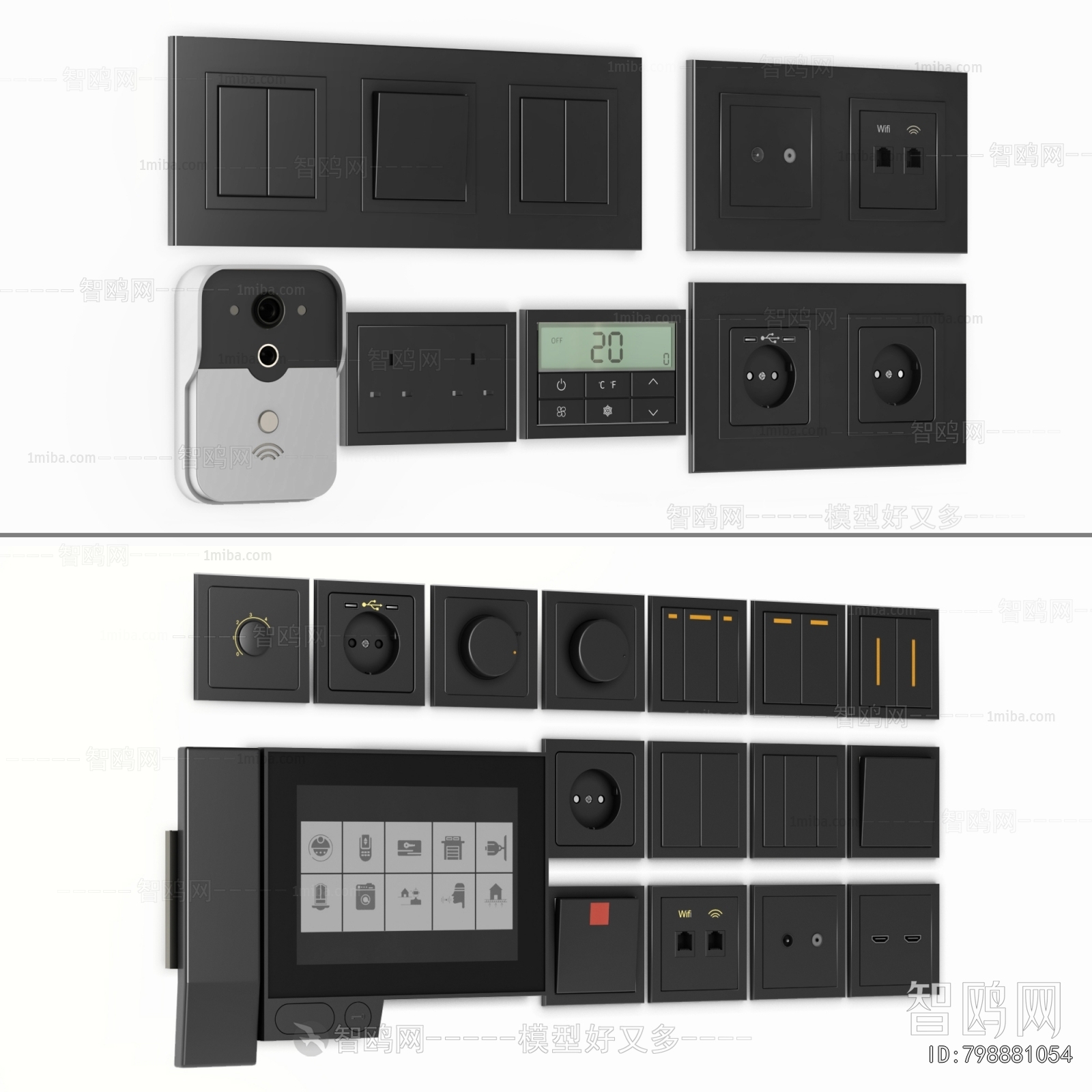 Modern Switch Socket Panel