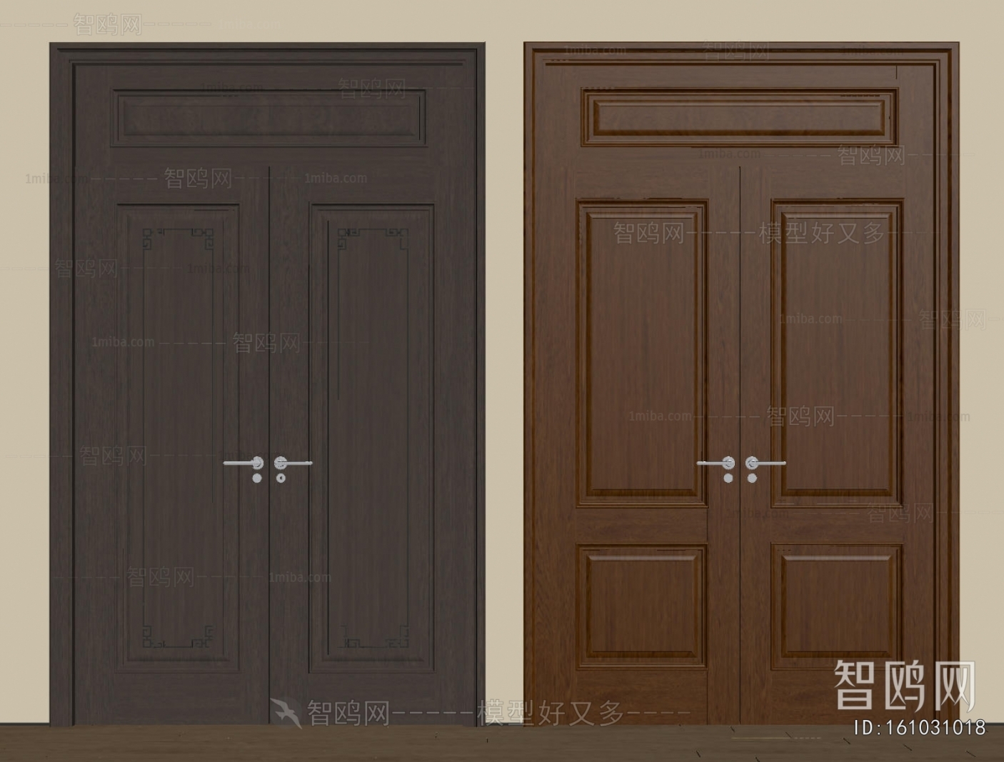 Simple European Style Double Door