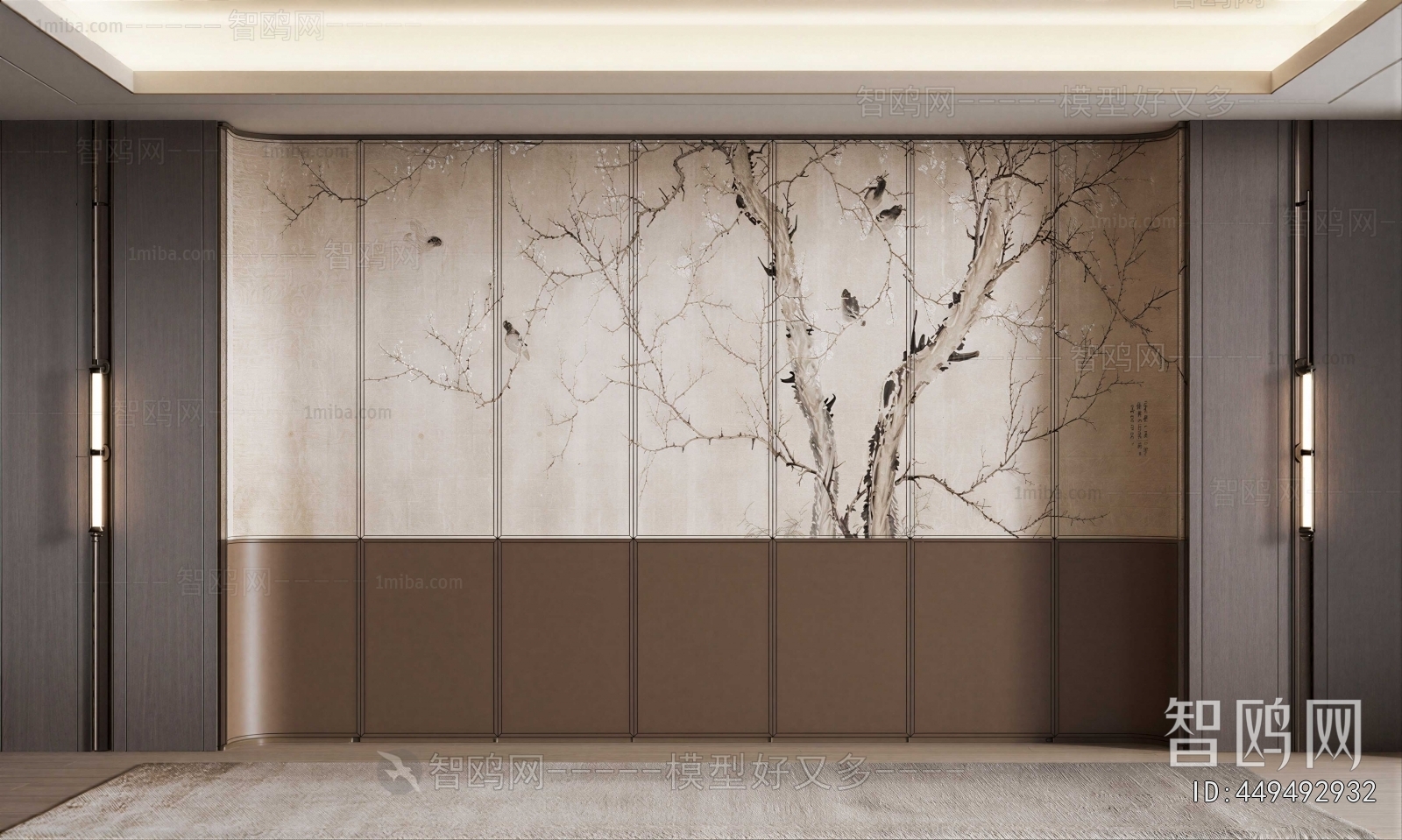 New Chinese Style TV Wall