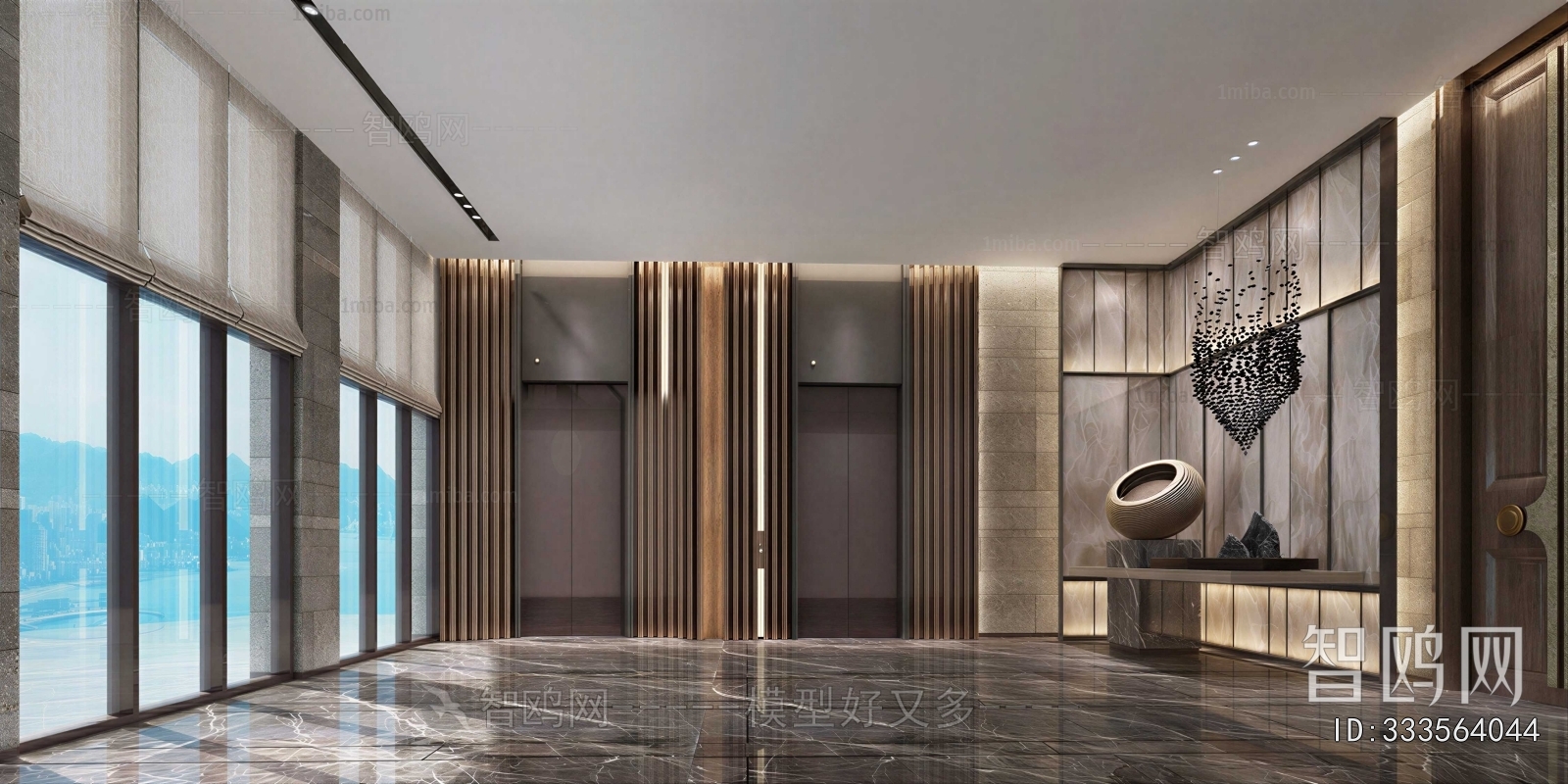 Modern Office Elevator Hall