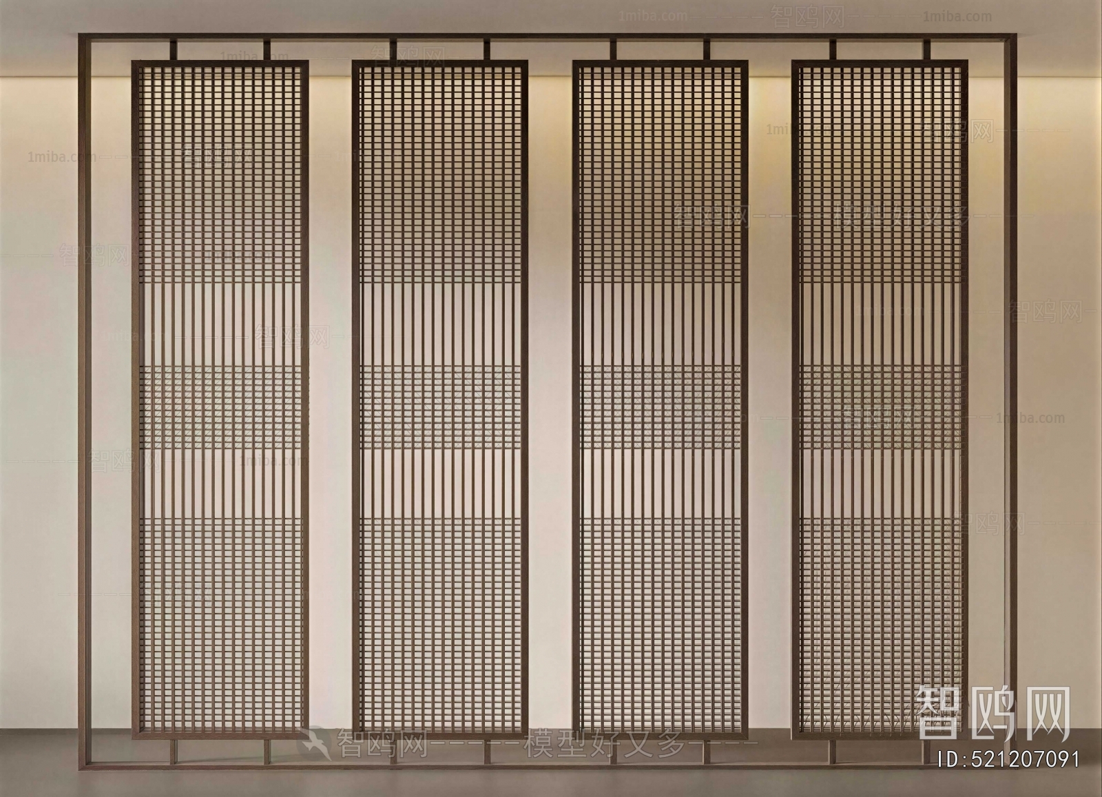 New Chinese Style Wooden Screen Partition