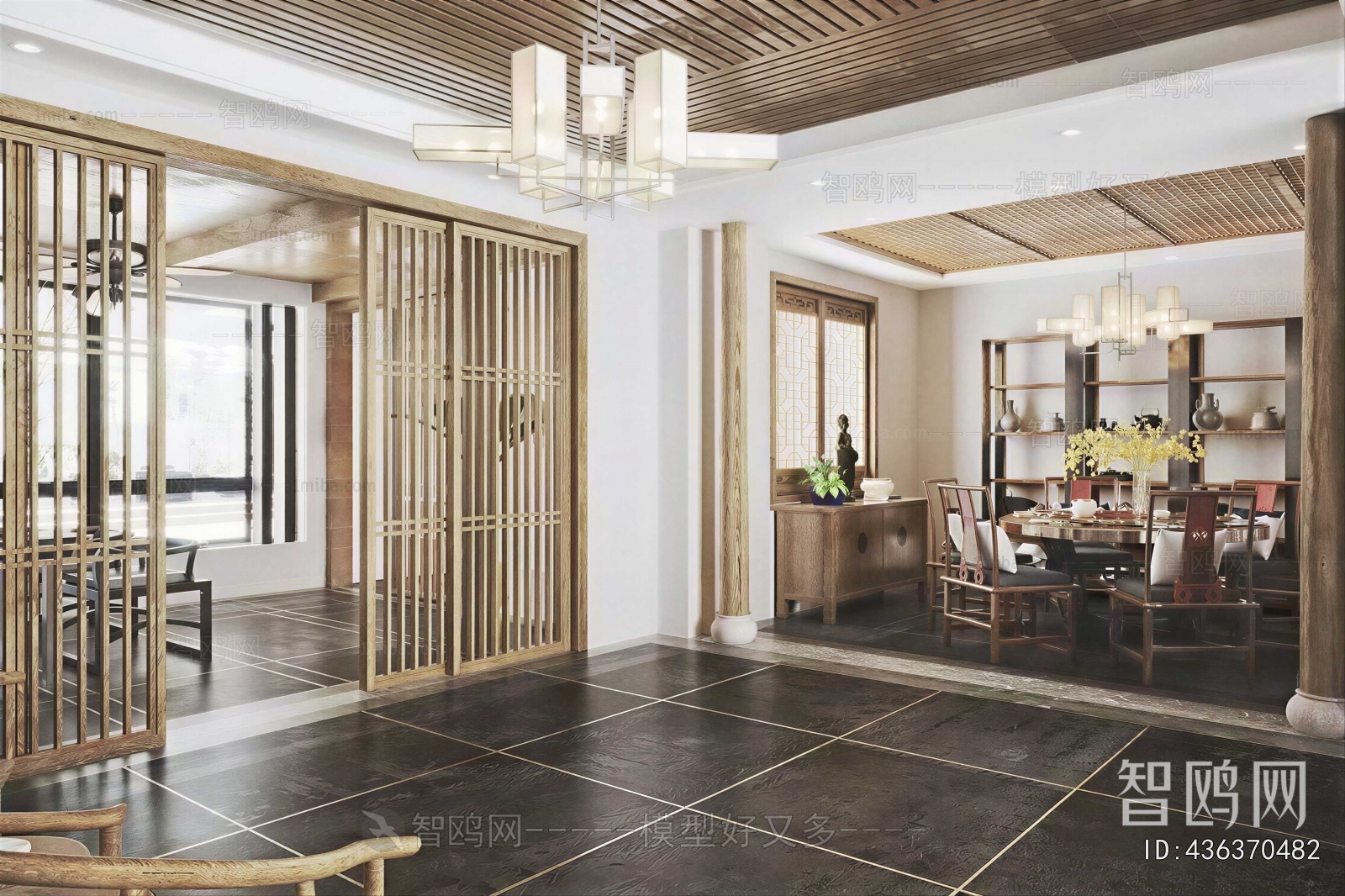 New Chinese Style Dining Room