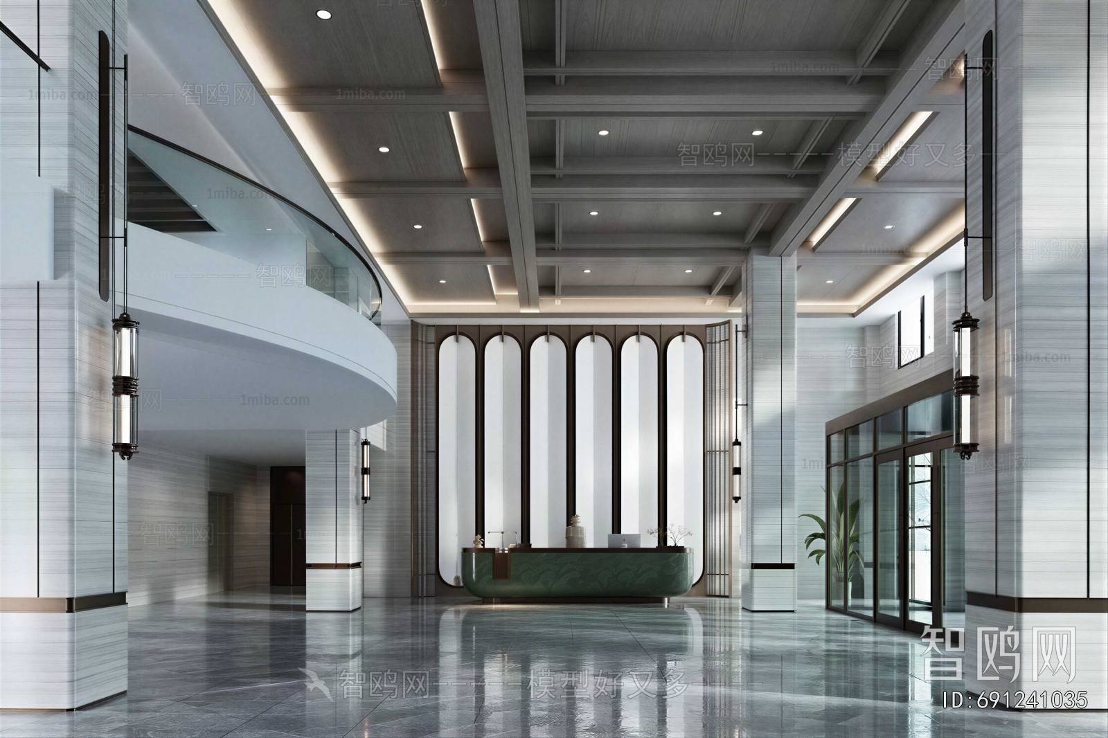 Modern Office Reception Desk