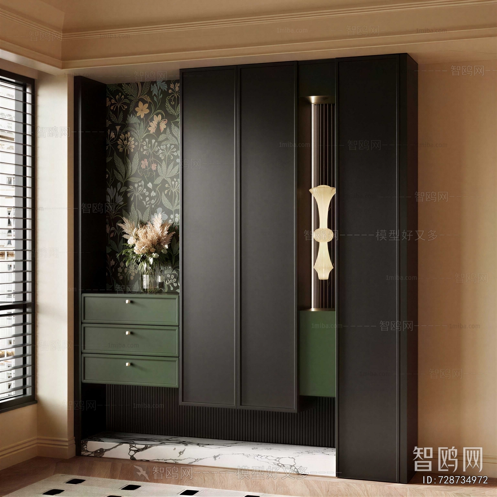 French Style Entrance Cabinet