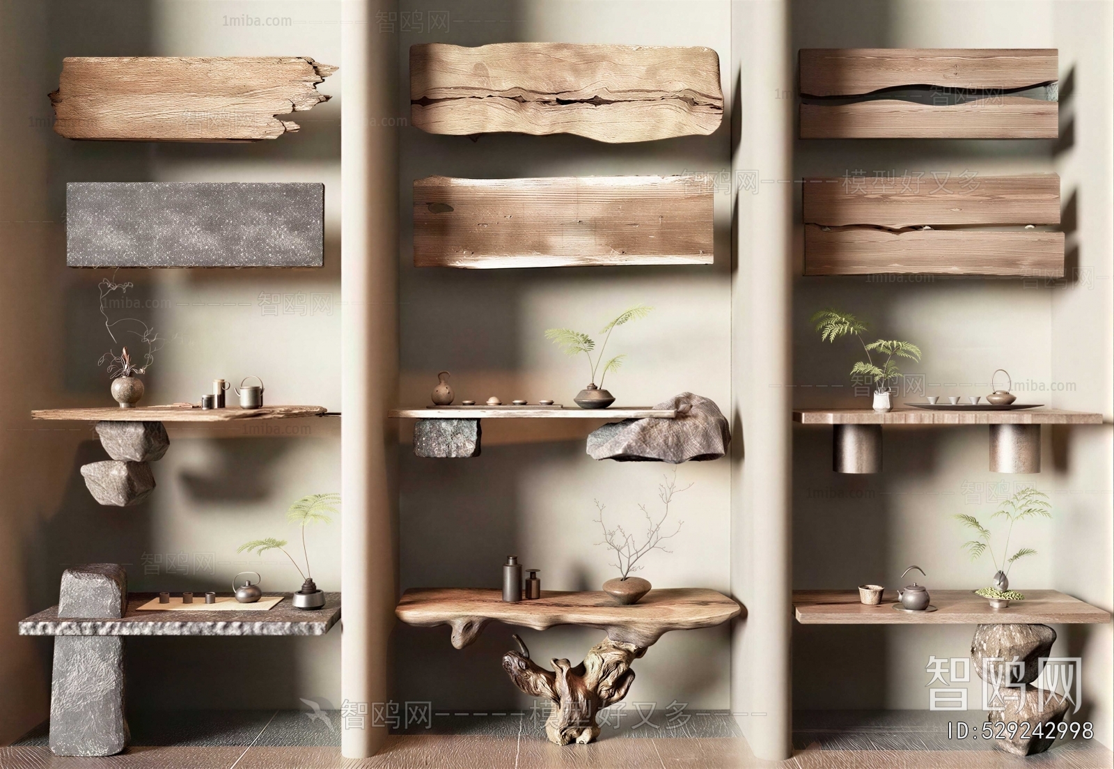 Wabi-sabi Style Decorative Cabinet