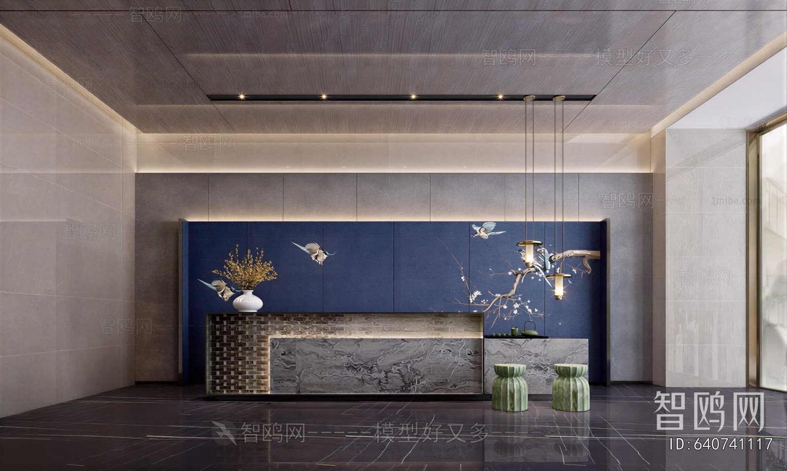 New Chinese Style Lobby Hall