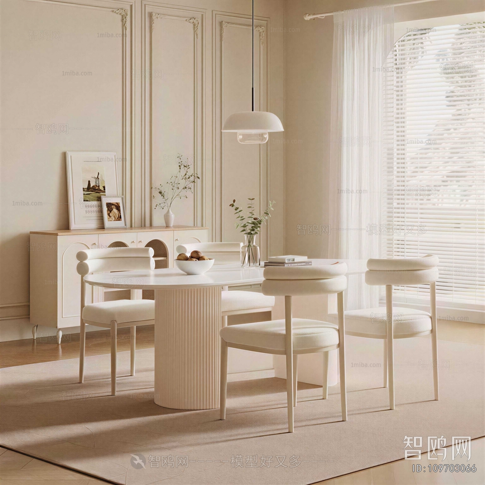 French Style Computer Desk And Chair