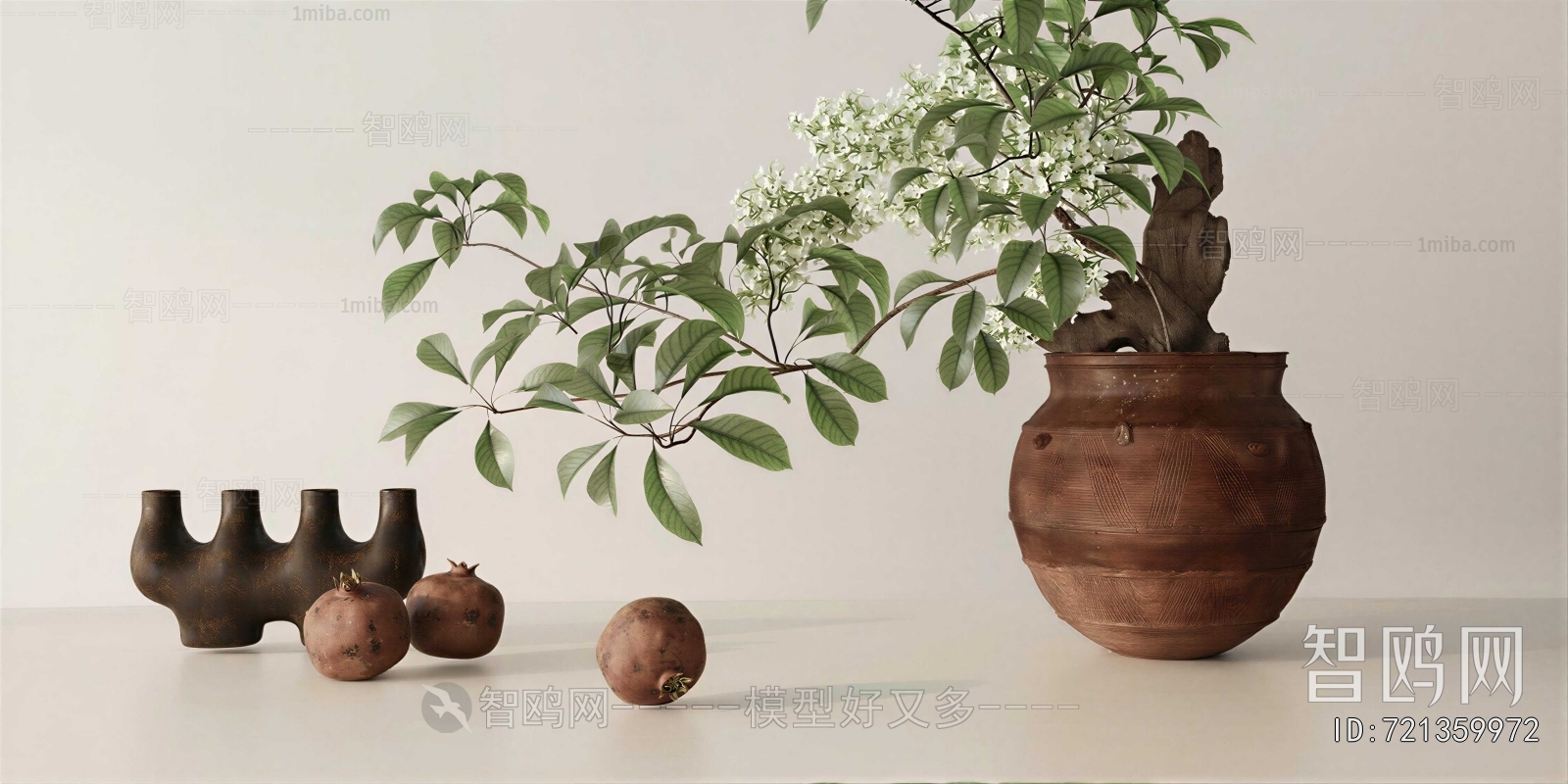 Wabi-sabi Style Clay Pot