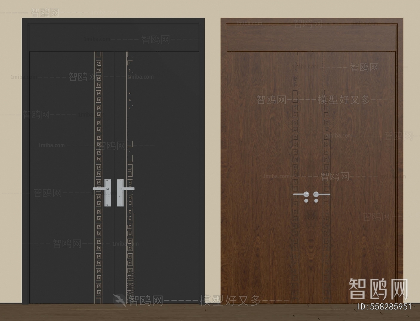 New Chinese Style Double Door