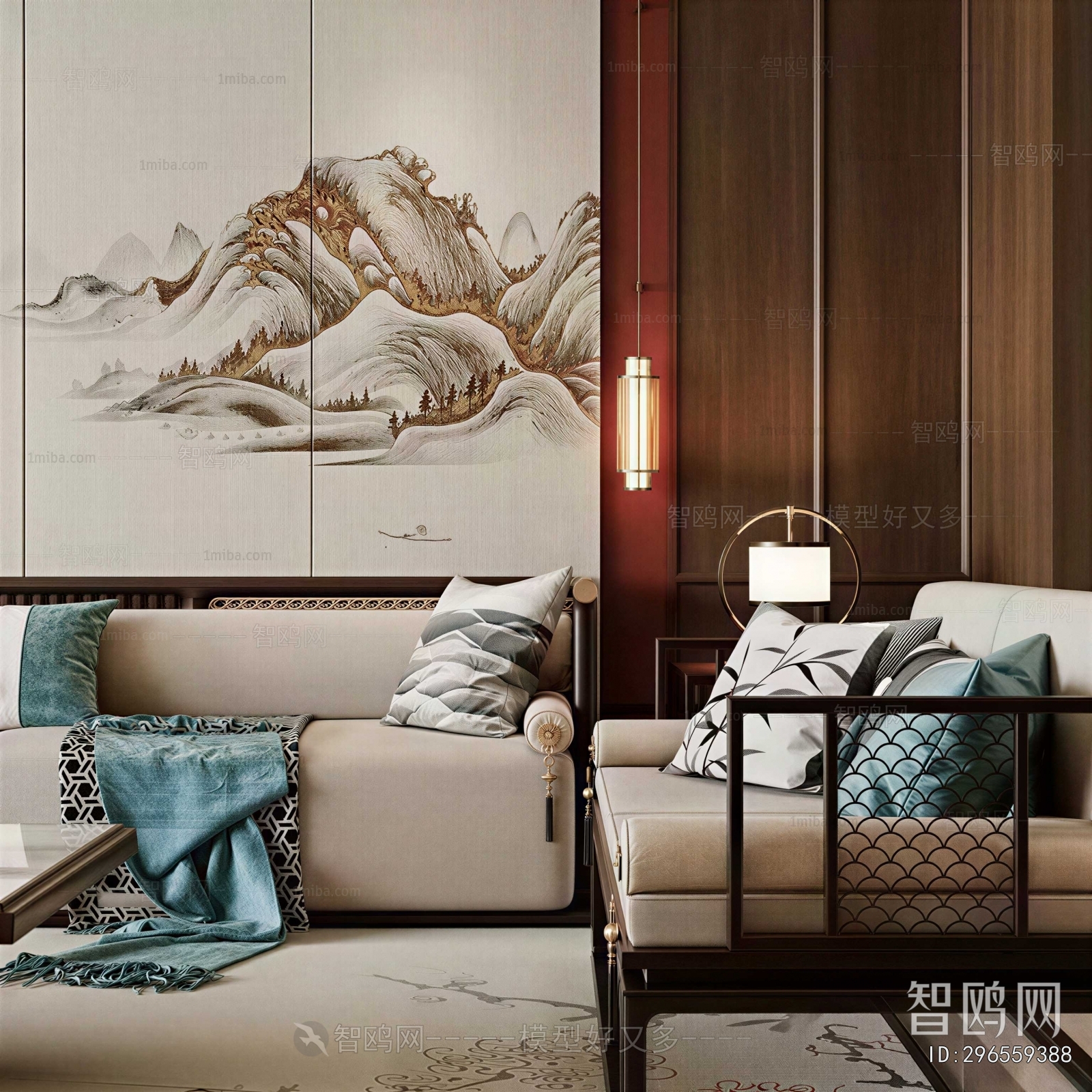 New Chinese Style Sofa Combination