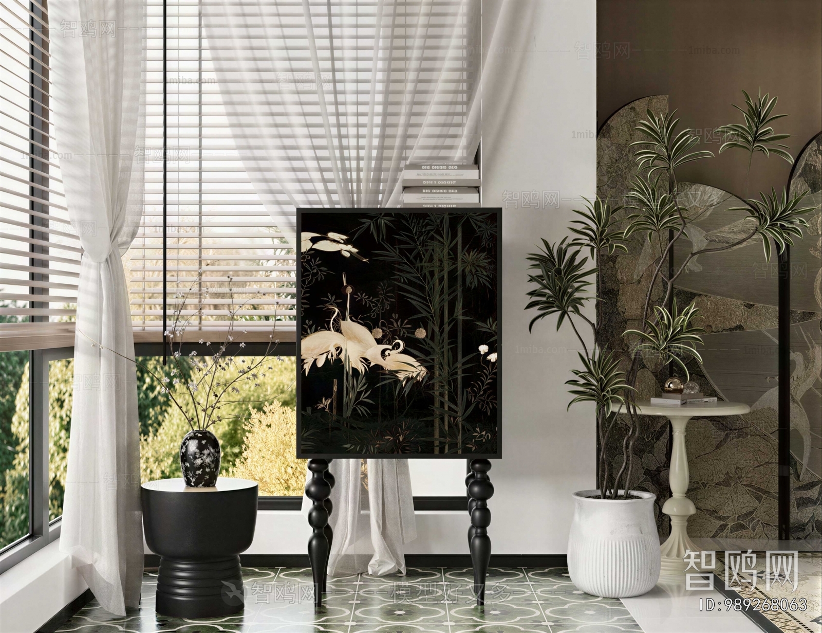 New Chinese Style Decorative Cabinet