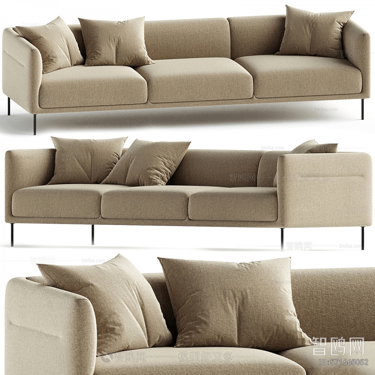 Modern Three-seat Sofa