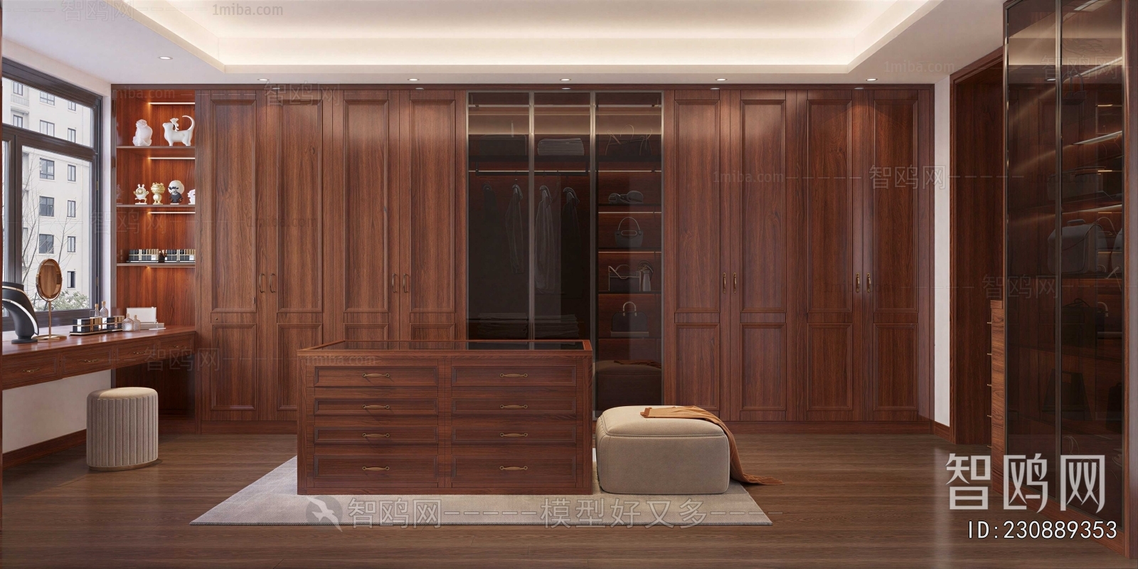 New Chinese Style Clothes Storage Area