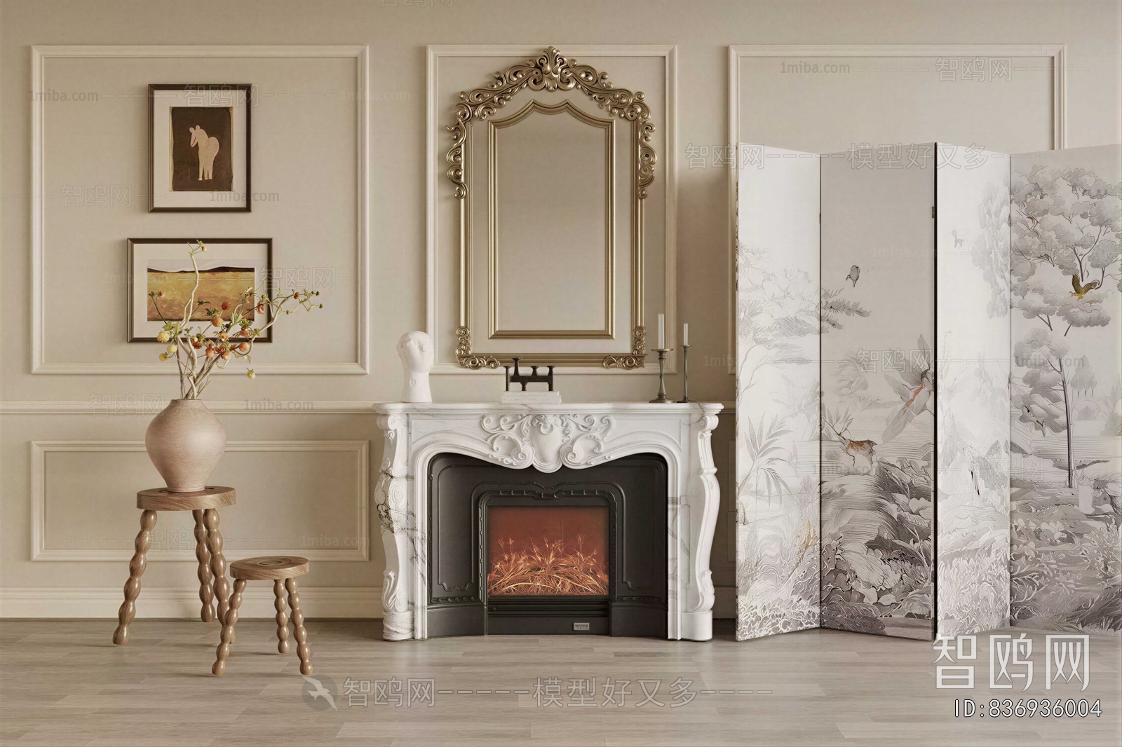 French Style Fireplace