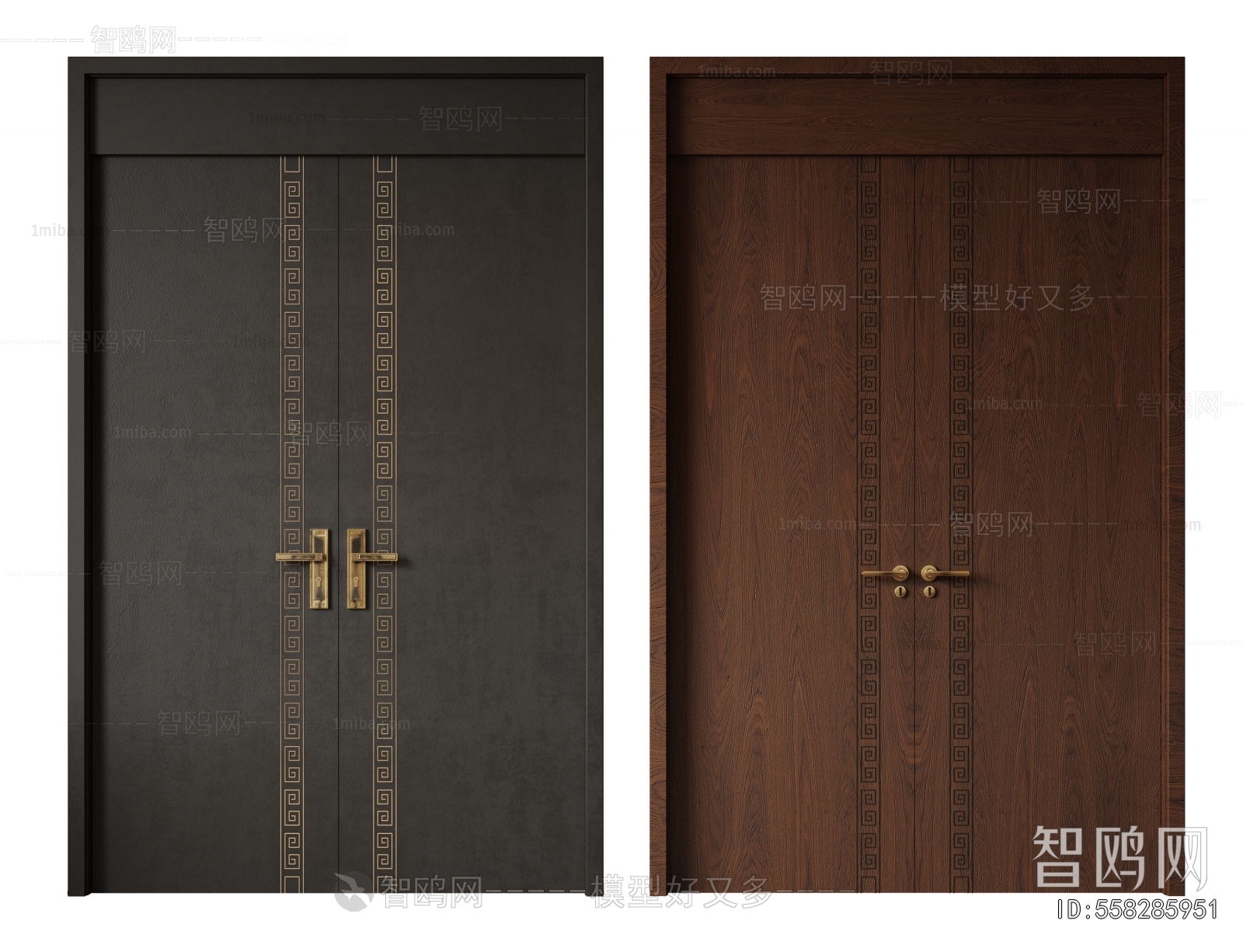 New Chinese Style Double Door