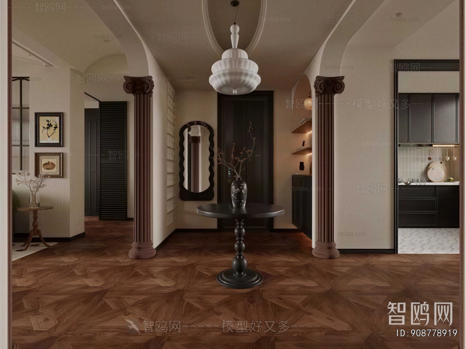 French Style Hallway