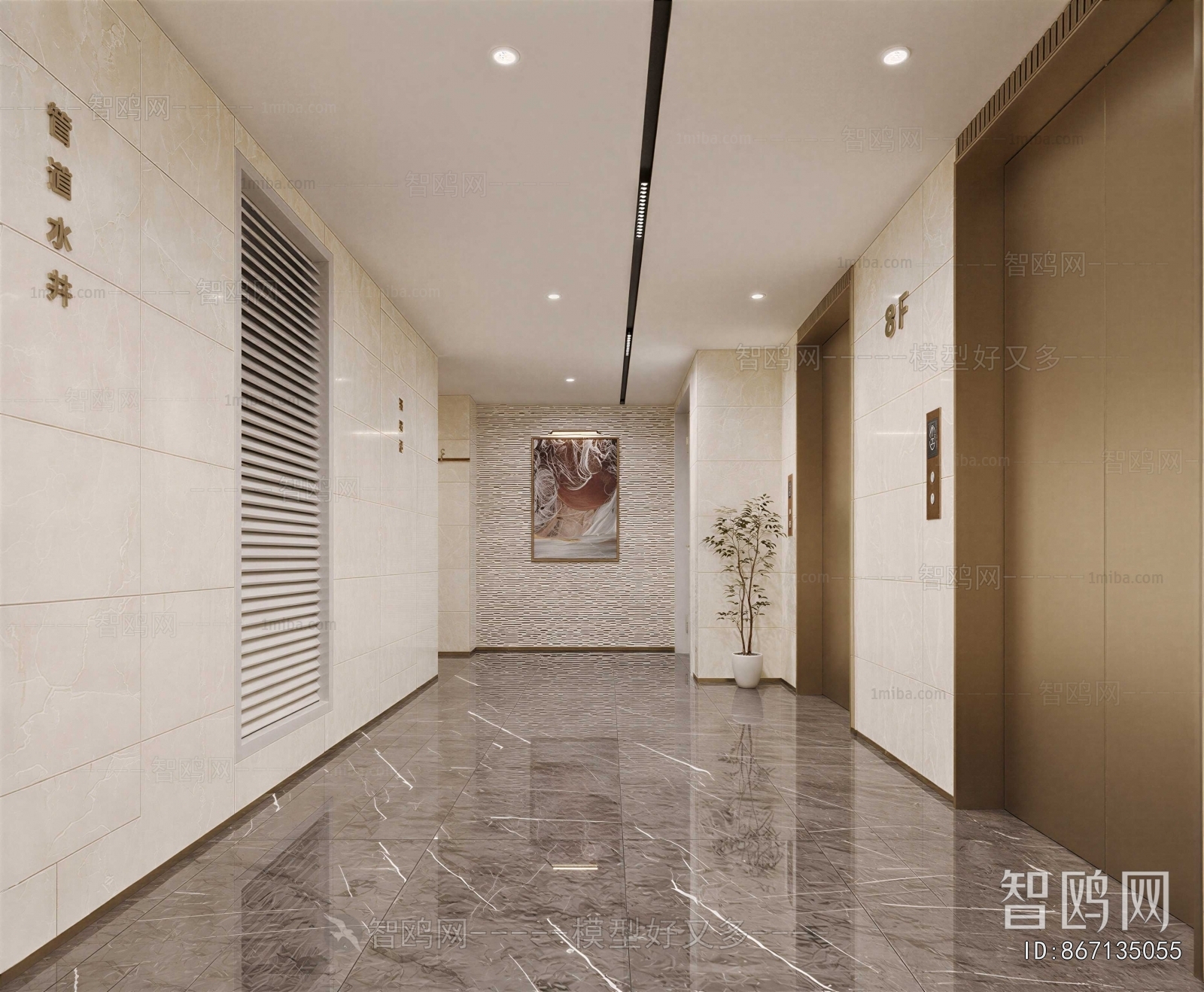 Modern Corridor Elevator Hall