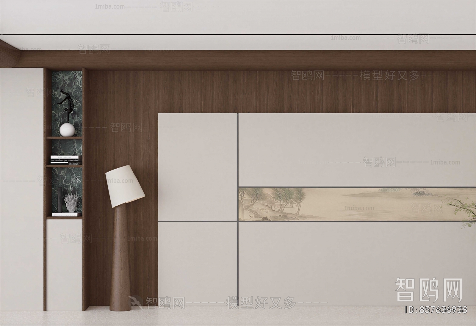 New Chinese Style TV Wall