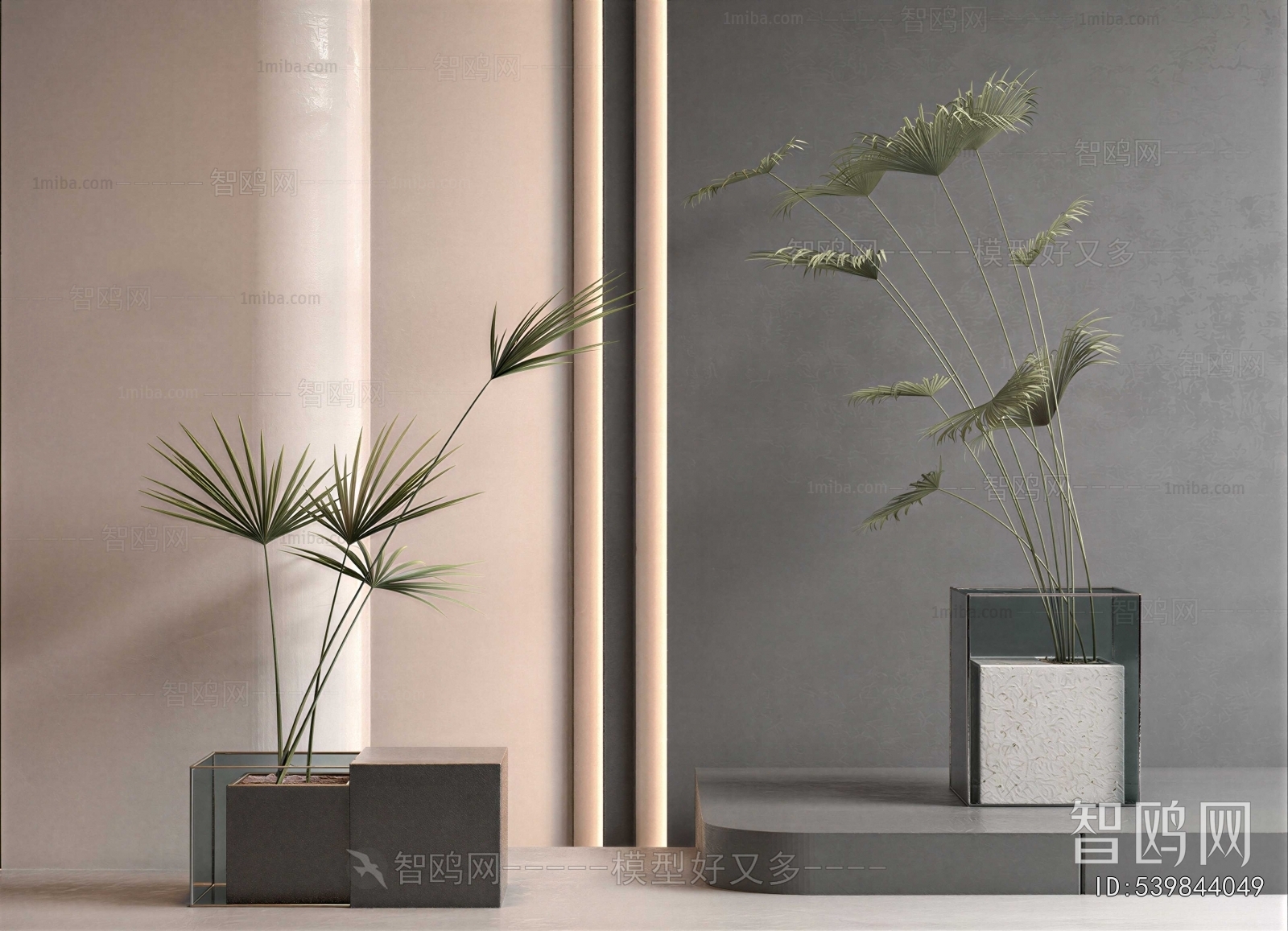 Modern Ground Green Plant Potted Plants